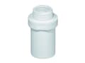 Pikkukuva 4 / 4: Purus suora siirtymä Ø32 mm, pituus 65 mm, jossa on 1 1/2" ulkokierre, valkoista PP:tä