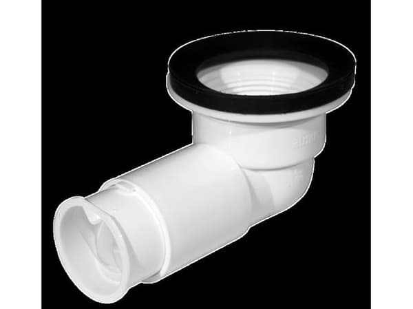Purus 1.½X40mm bv.vkl.Kylpyamme/suihku - 90? hajulukolla 0,8 l/s. Kylpyammeeseen/suihkuun, PP.