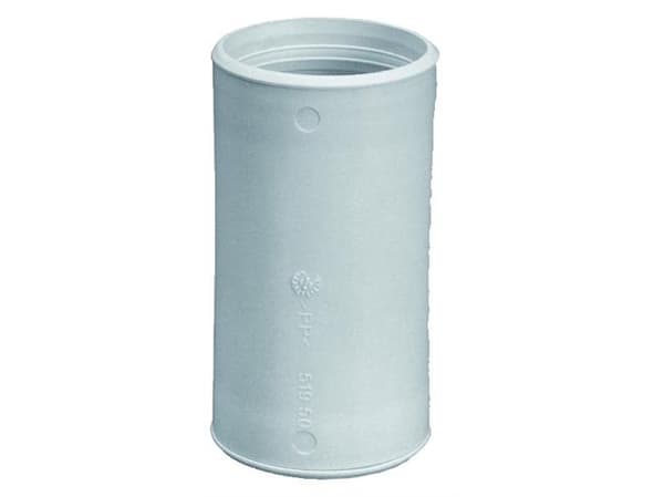 Purus muffe med indstik/indstik Ø32 mm i hvid PP