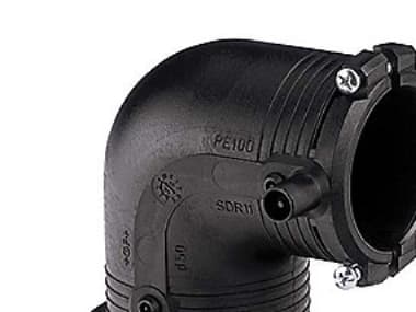 Elektrisk svetsvinkel 90° 32mm - PE100-SDR11. Elgef Plus