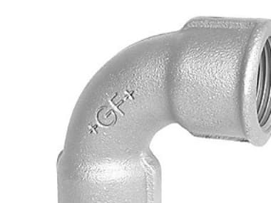 Bøjning 90° galvaniseret kort muffe/muffe 2