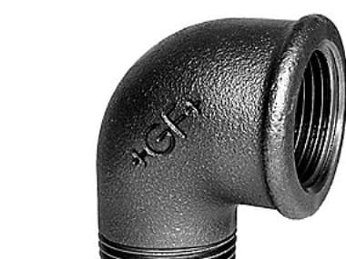 Kulma 90° musta holkki/nippa 1/4