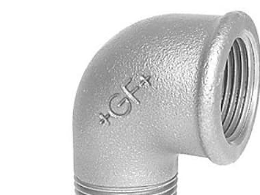 Vinkel 90° galvaniseret muffe/nippel 4