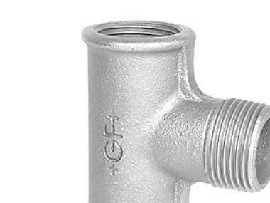 Tee galvaniseret muffe/nippel/muffe 3/4