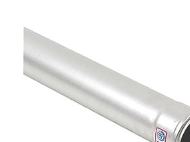 Blücher afl.rør 1 mf.75X750mm - m.O-ring. RF AISI 304.Alm RF stål