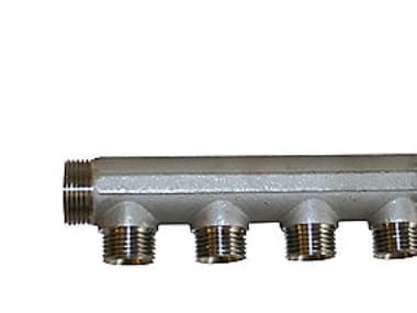 TEA 3/4 ford.rør 4x1/2 - 4 grene med 1/2 nipler uden fittings. TEA belagt