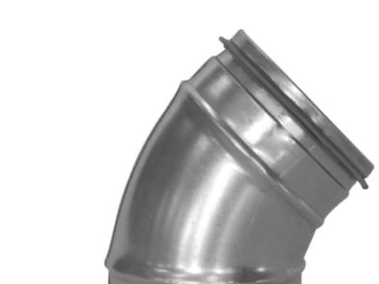 bøjning Ø125 45 gr. - galvaniseret