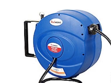 Slangeopruller aut. t/væg 15m - t/luft, plast 3/8 PUR slange 20bar, ind-/udg. 3/8 u.g.