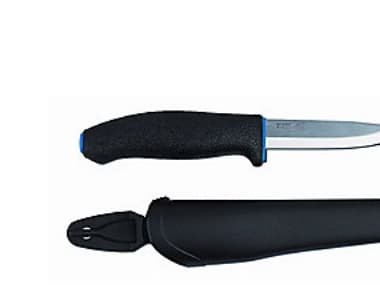 Mora-kniv Clipper Frost - m/skede, 100 mm rustfri, plasthefte, hårt blad, lgd 210 mm