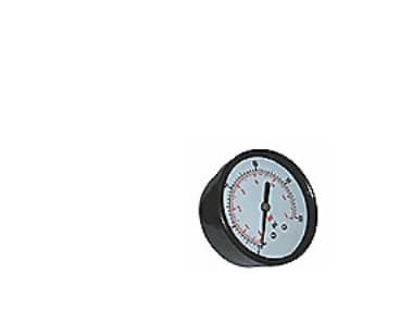 Manometer 0-10bar 1/4 - Ø50mm skive m/bagudvendt 1/4 nippel