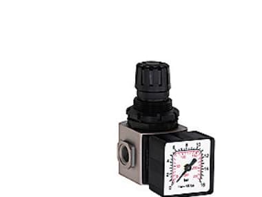 Reduktionsventil 1/4 m/mano - Med manometer