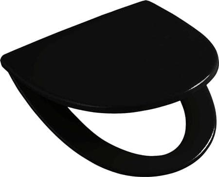 Ifö Sign musta istuin musta - pehmeällä sulkeutumisella ja pikalukituksella. kiinteät kiinnikkeet