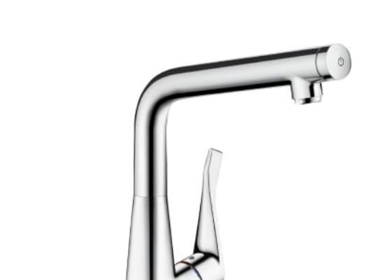 HansGrohe Metris Select køkkenarmatur med select knap