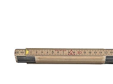 Tommestok 2 m 12 led træ - danske tommer/mm, 82-2-12, Hultafors 101504