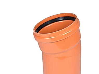 Wavin 400 mm 15 gr. PVC-kloakbøjning