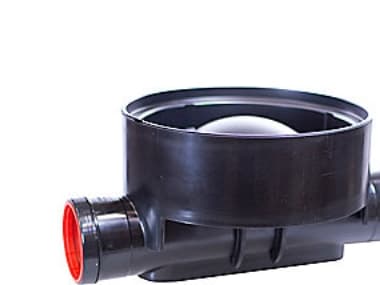 Rense-insp.brønd 315-110mm T1 - lige gennemløb for glat rør. Wavin PP