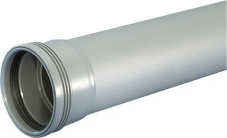 Wavin 40 x 250 mm grå PP-afløbsrør med muffe