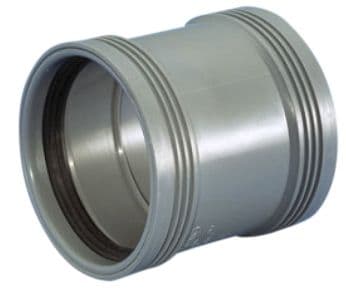 WAFIX dobbeltmuffe 75mm - lysgrå PP