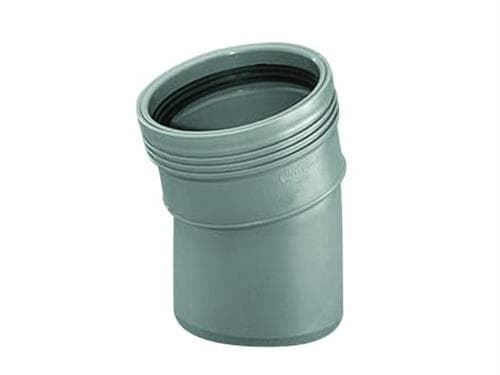Wavin PP böjning 15 grader Ø 75 mm grå