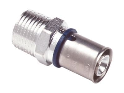 Wavin 63x2 Tigris M1 ovg np - 63x2 Tigris metal overgang m/nippel