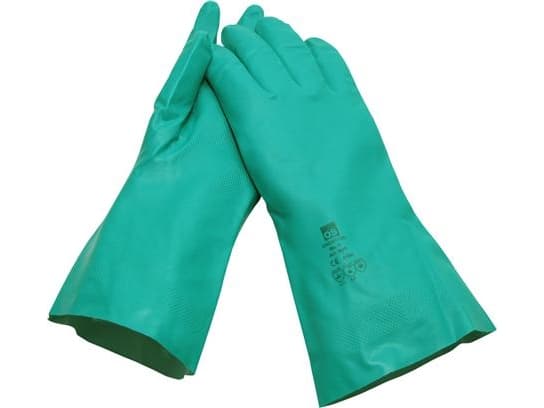 Gummihandske Chemitril str. 8 - Nitril/NBR - Tykkelse 0.38mm - Længde 33cm