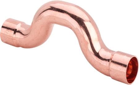 Ylityskulma 15 mm - kahdella juotosmuhvilla