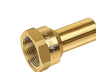 overgangsmuffe 2x54mm - 2x54mm glat Cu press. M og V bakker. Rødgods