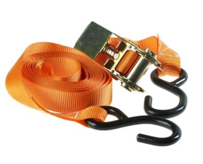 Lastestrop skral & krog 560kg - Med skralde & krog HD 25mm x 5m orange