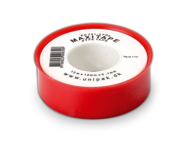 Maxitape pakbånd Unipak vand/olie, 12m x 12 mm x 0,100 mm