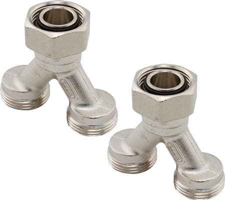 Uponor Fluvia dobbeltfordeler 2xG3/4-3/4" Euro