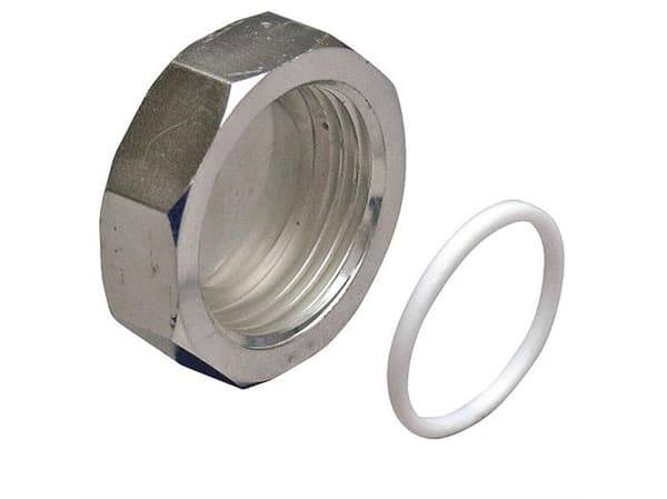 Uponor slutmuf med pakning 1 - forkromet messing UPONOR