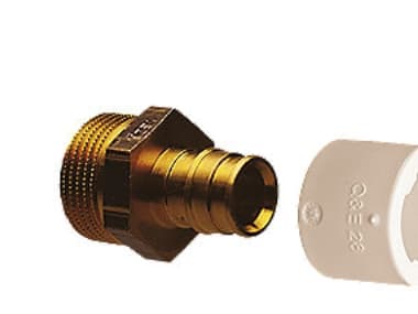 Uponor Q&E 15X1/2'' sm.np. - Fremst. af DZR messing. Kun til Uponor PEX-A rør
