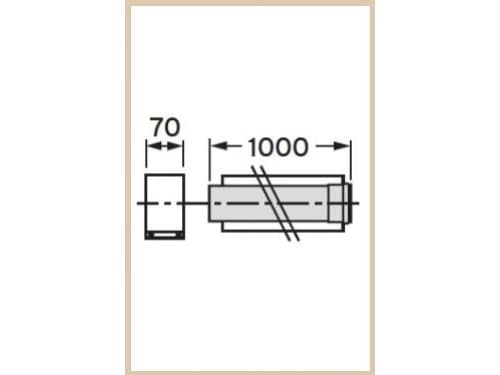 Vaillant EcoTEC forlængerrør 1,0 meter 80/125 mm