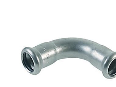 Bøjning vsh 90° muffe/muffe 108 mm syrefast