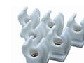 Miniatyrbilde 1 av 2: WALRAVEN Tryk rørbøjle enkel 20-22 mm, hvid plast, M6 messing gevind