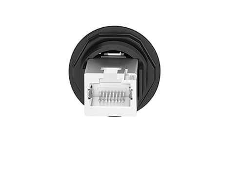 Harmony RJ45 udtag til montage i Ø22 mm. hul for ethernet, Hun/Hun stik på begge sider