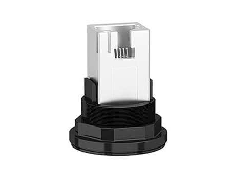 Harmony RJ45 udtag til montage i Ø22 mm. hul for ethernet, Hun/Hun stik på begge sider