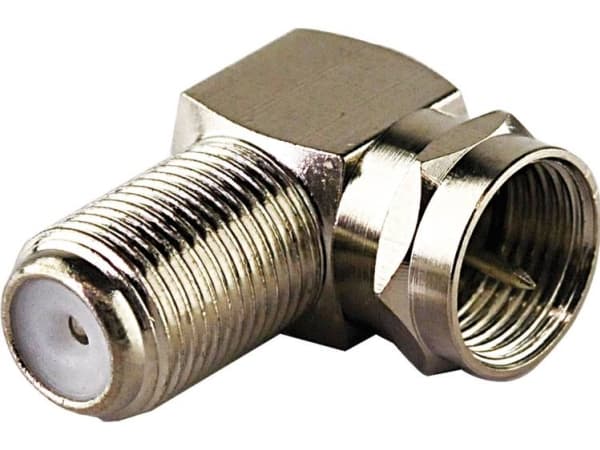 Schwaiger WAD8321 531, F-typ, Hanstik, Hunstik, 90°, Sølv, Metall