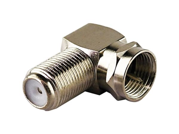 Schwaiger WAD8321 531, F-typ, Hanstik, Hunstik, 90°, Sølv, Metall