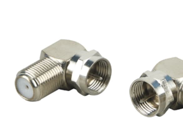 Schwaiger WAD8321 531, F-typ, Hanstik, Hunstik, 90°, Sølv, Metall
