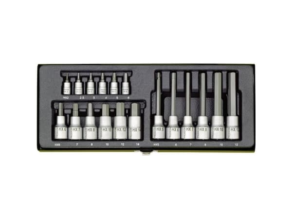Proxxon Industrial Topnøgle-bit-sæt 1/4 (6,3 mm), 1/2 (12,5 mm) 18 dele 23 100