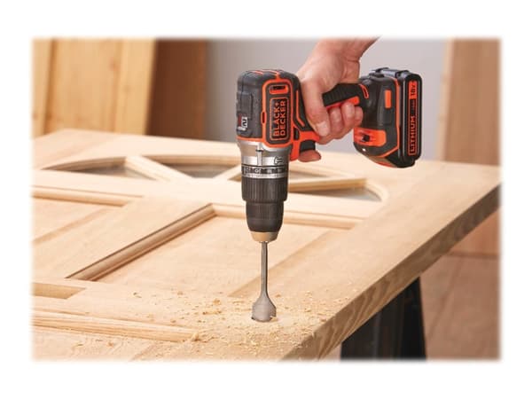 BLACK+DECKER - Hammerbor - trådløs - 2 hastigheter 13 mm - 52 N·m - 18 V