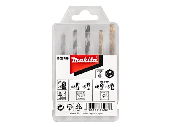 Makita - Borrsats - 5 delar - 5 mm, 6 mm - för Makita DTD172RTJ