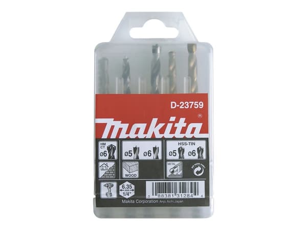 Makita - Borrsats - 5 delar - 5 mm, 6 mm - för Makita DTD172RTJ