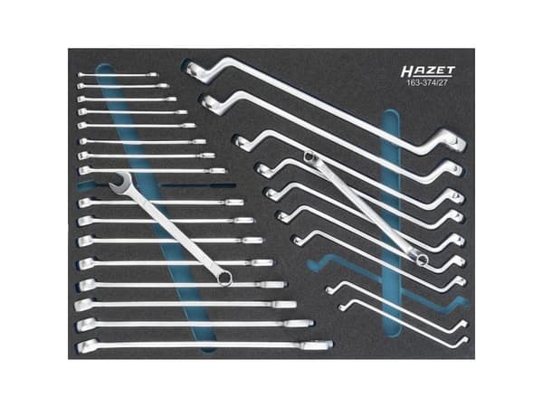 Hazet 163-374/27 Gaffelnøgle-sæt 27 dele Nøglebredde (metrisk) (kun til del) 6 mm