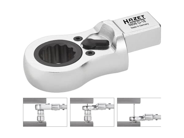 HAZET 6606D-21, Yksittäinen kohde, jakoavaimen päätyliitin, Kromi, 21 mm, 40 mm, 81 mm