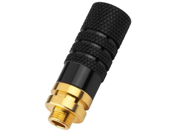 Monacor PG-313JG, 3.5 mm jack, Sort, Metall, Gull