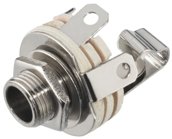 Monacor T-210, 6,3 mm, Rustfrit Stål, Krom, 9 mm