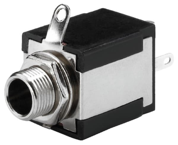 Monacor T-635S, 6,3 mm jack, Sort, Plast