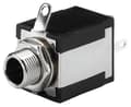Miniatyrbild 1 av 2: Monacor T-635S, 6,3 mm jack, Sort, Plast